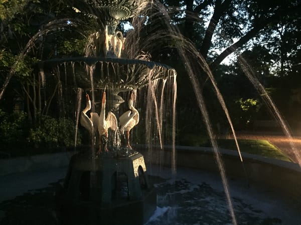 Fountain at night